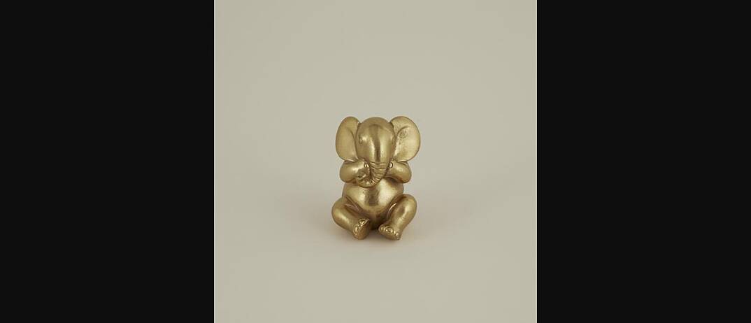 KARACA HOME ELEPHANT BİBLO GOLD 9X9*12CM NOT WATCHING - 1